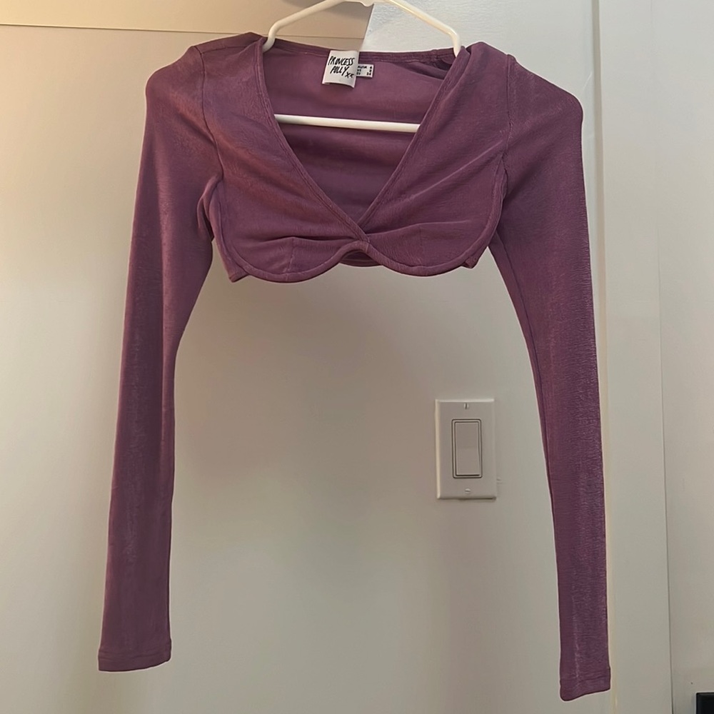 Princess Polly purple crop top